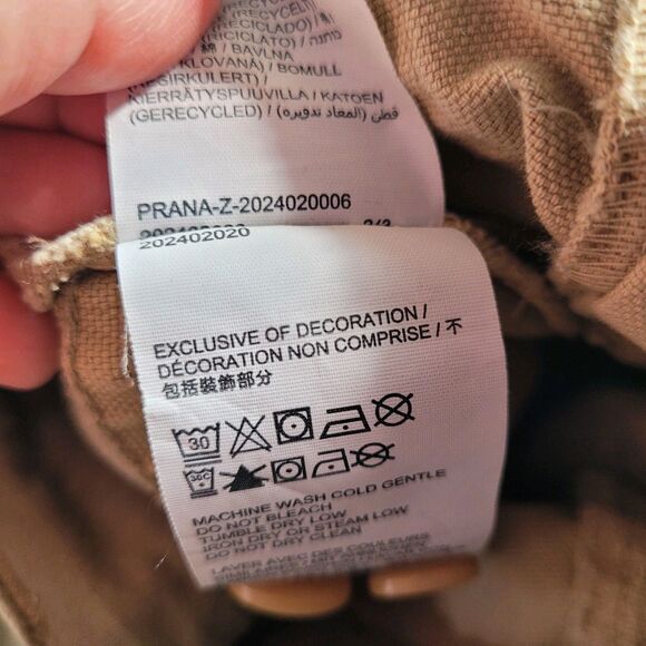 Prana Utility Barrel Pants Size 6 High Rise Crop Organic Cotton Baggy Rock Ridge - Picture 6 of 11